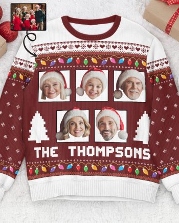 Custom Face Funny - Christmas Light - Personalized Photo Ugly Sweater