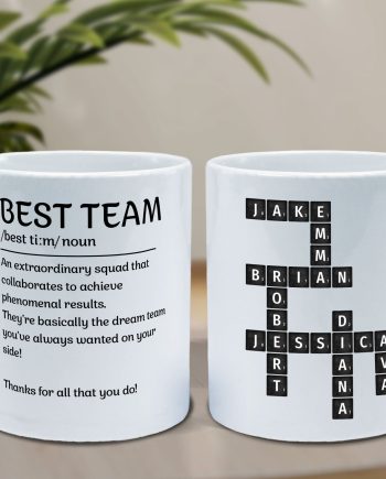 Best Team Coworker Mug Scrabble Custom Name - Personalized Mug