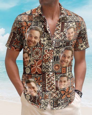 Custom Face Funny Photo Hawaii Tribal For Men, Women - Custom Photo Hawaiian Shirts