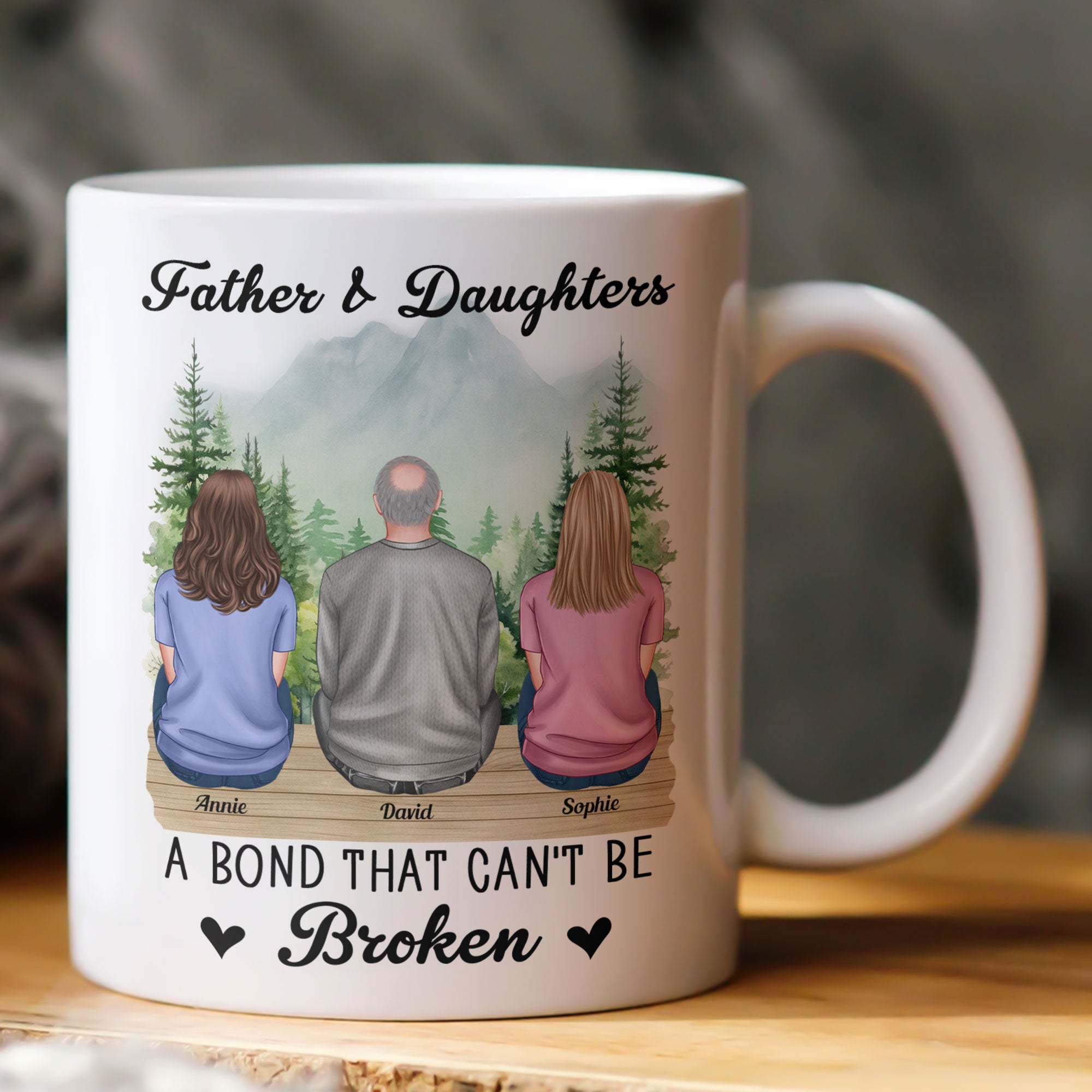 Father & Daughter, Son A Bond That Can't Be Broken - Personalized Mug