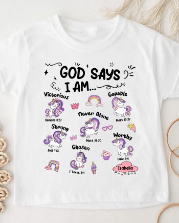 God Says I Am Kid Monster Truck - Personalized Shirt