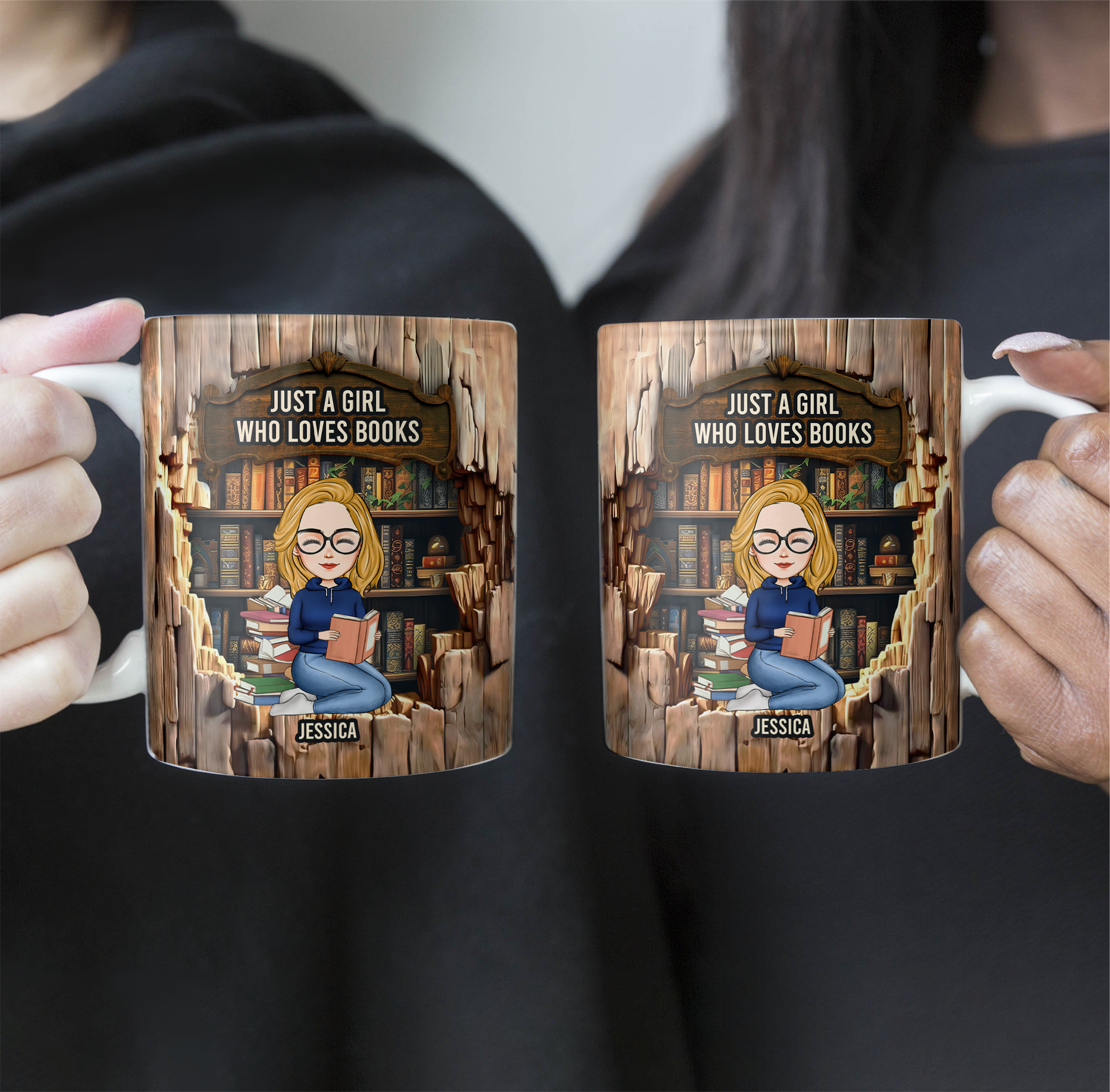 Just A Girl Who Loves Books - Personalized Mug - Gift For Daughter