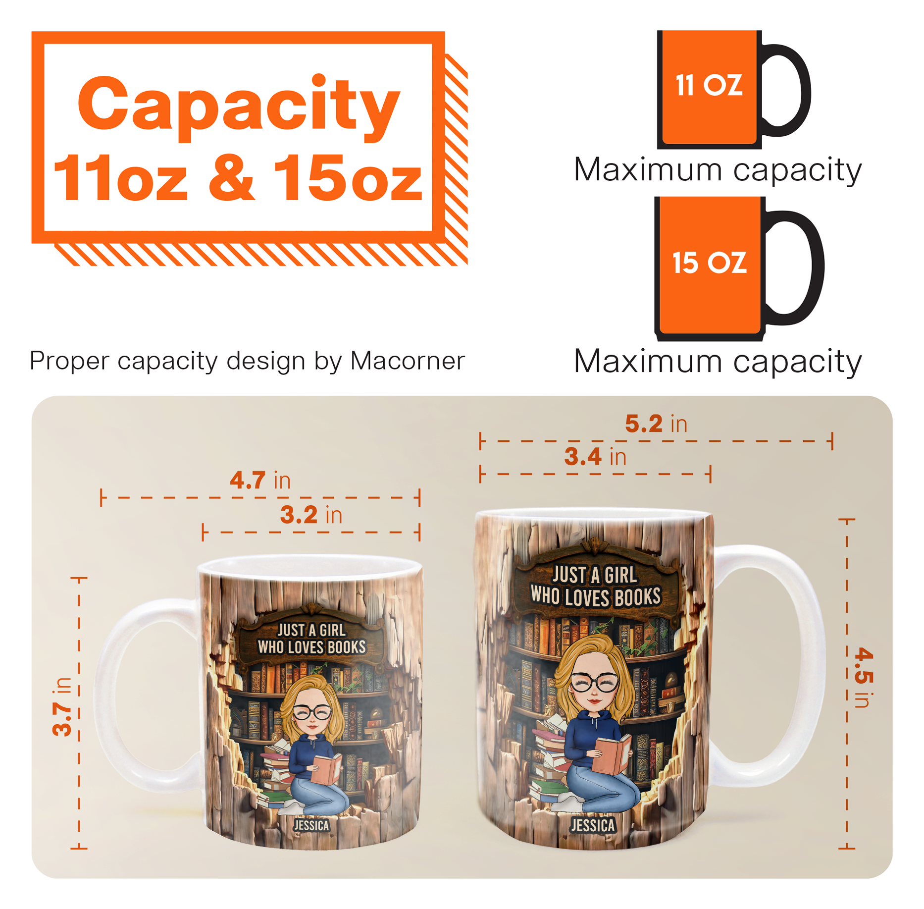 Just A Girl Who Loves Books - Personalized Mug - Gift For Daughter