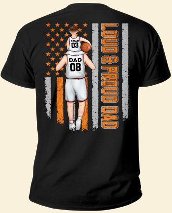 Basketball Dad - Personalized Back Printed Shirt