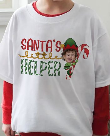 Santa's Little Helper - Personalized Photo Shirt