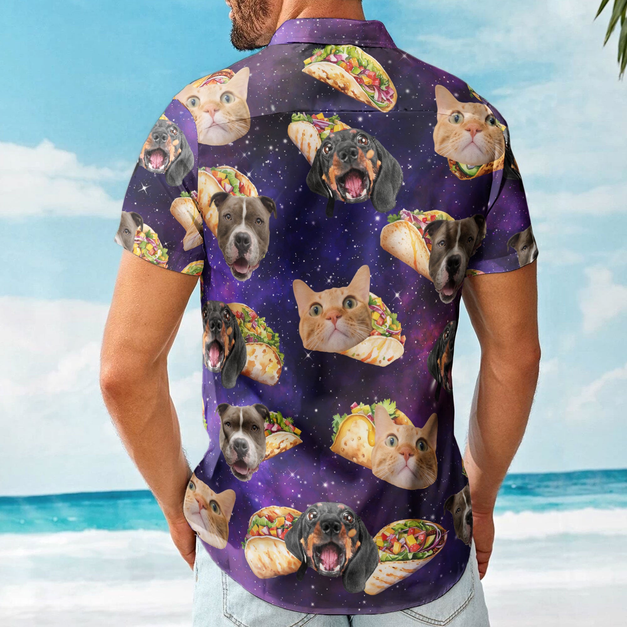 Taco Dog Cat - Personalized Photo Hawaiian Shirt
