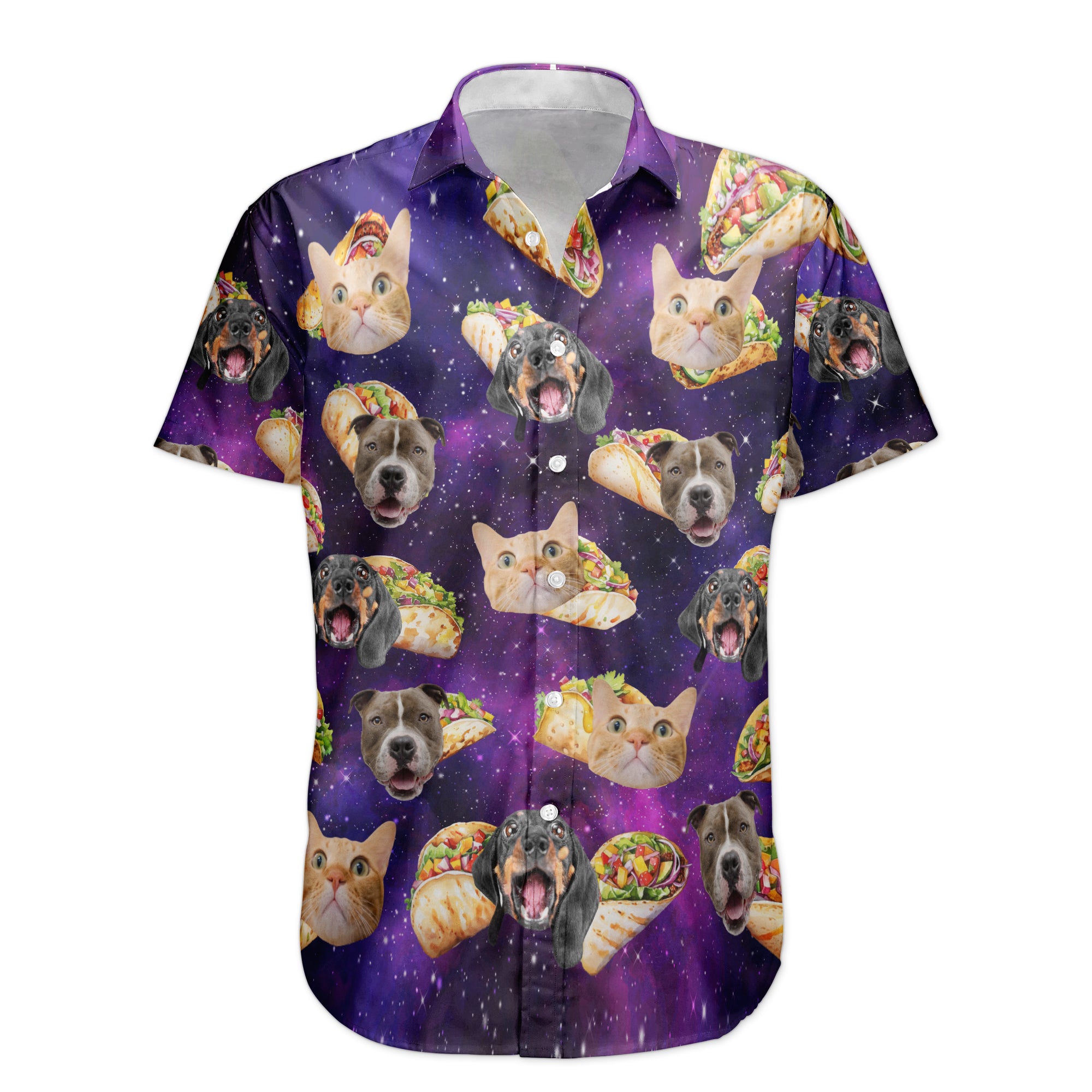 Taco Dog Cat - Personalized Photo Hawaiian Shirt